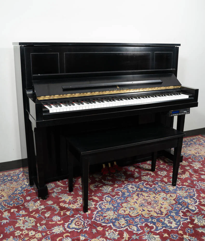 1999 Steinway & Sons 1098 Studio Piano w/ PianoDisc | Satin Ebony - Image 3