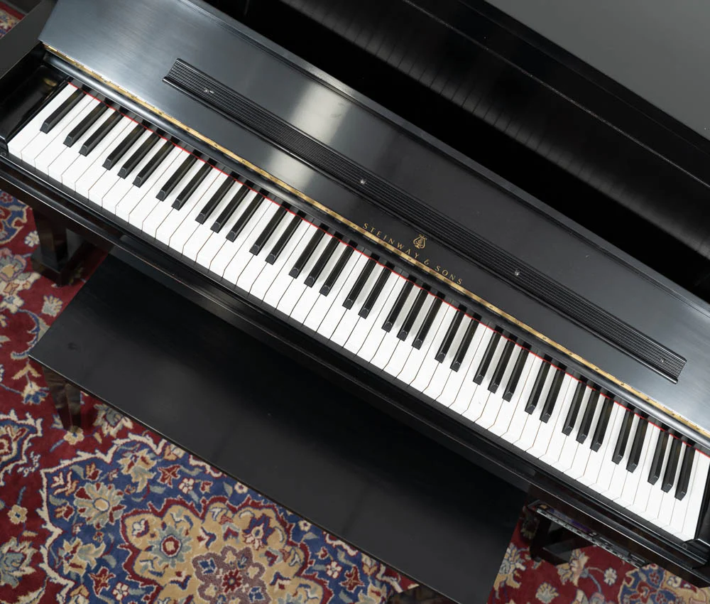 1999 Steinway & Sons 1098 Studio Piano w/ PianoDisc | Satin Ebony - Image 4