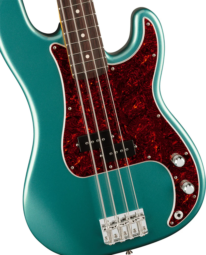 Fender American Professional Classic Precision Bass, Rosewood Fingerboard - Faded Sherwood Green Metallic - Image 3