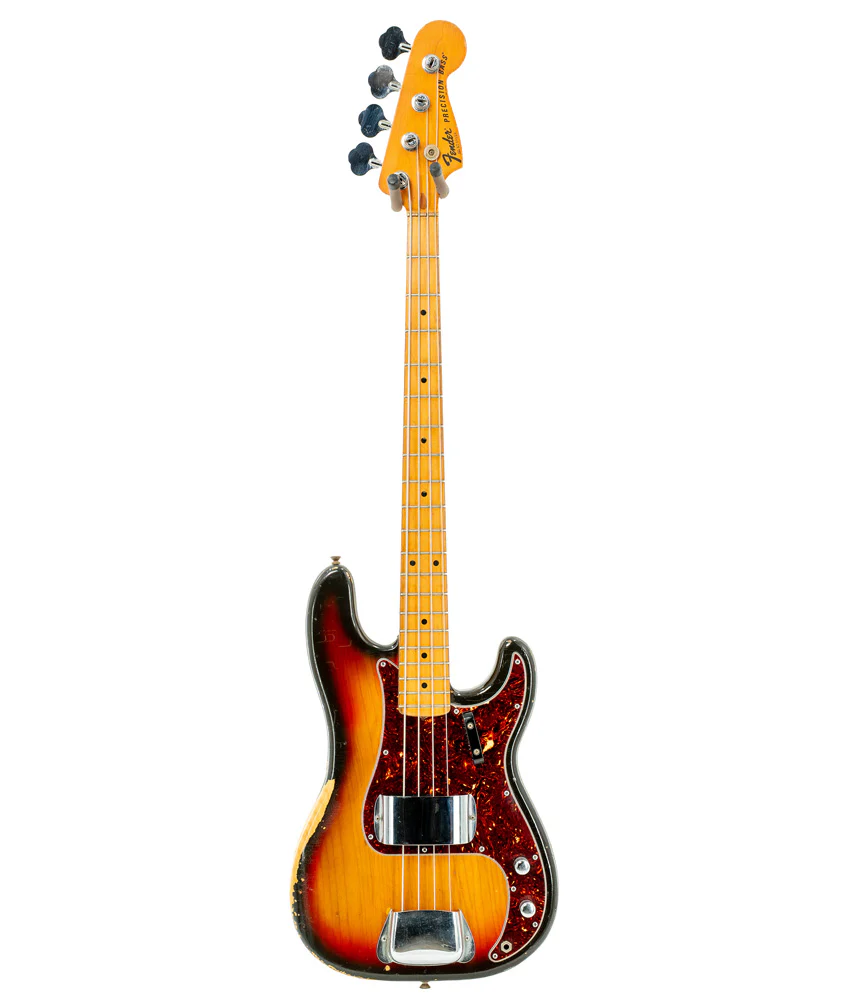 Pre-Owned Fender 1977 Precision Bass Guitar - Sunburst | Used - Image 3