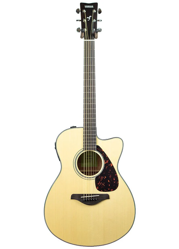 Yamaha FSX800C Small Body Acoustic-Electric Guitar Natural - Image 3